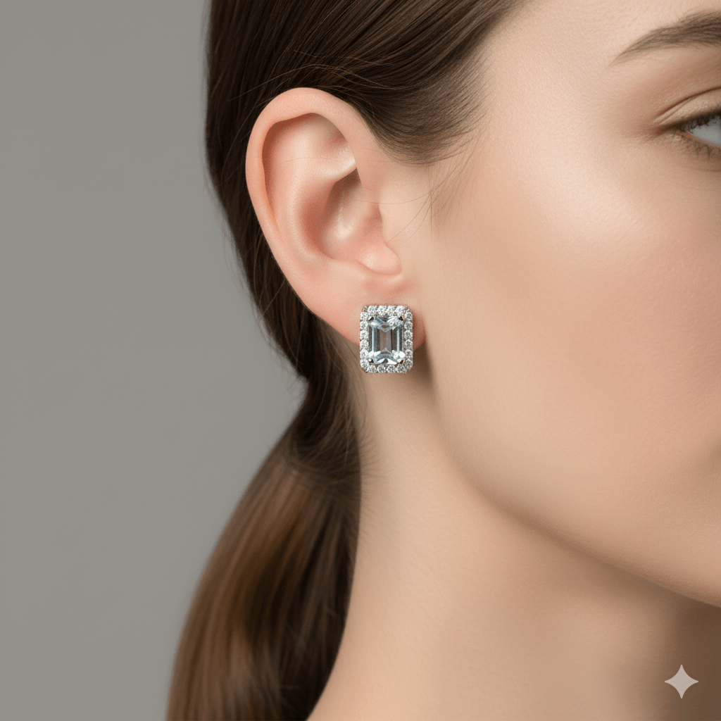 ORECCHINI ACQUA MARINA - Gioie e Oro